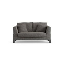 Habitat Aston Fabric 2 Seater Sofa - Charcoal - Black Leg