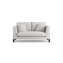 Habitat Aston Fabric 2 Seater Sofa - Natural - Black Leg