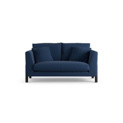Habitat Aston Fabric 2 Seater Sofa - Navy Blue - Black Leg