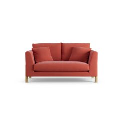 Habitat Aston Fabric 2 Seater Sofa - Papaya - Ash Leg