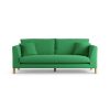 Habitat Aston Fabric 3 Seater Sofa - Emerald Green - Ash Leg