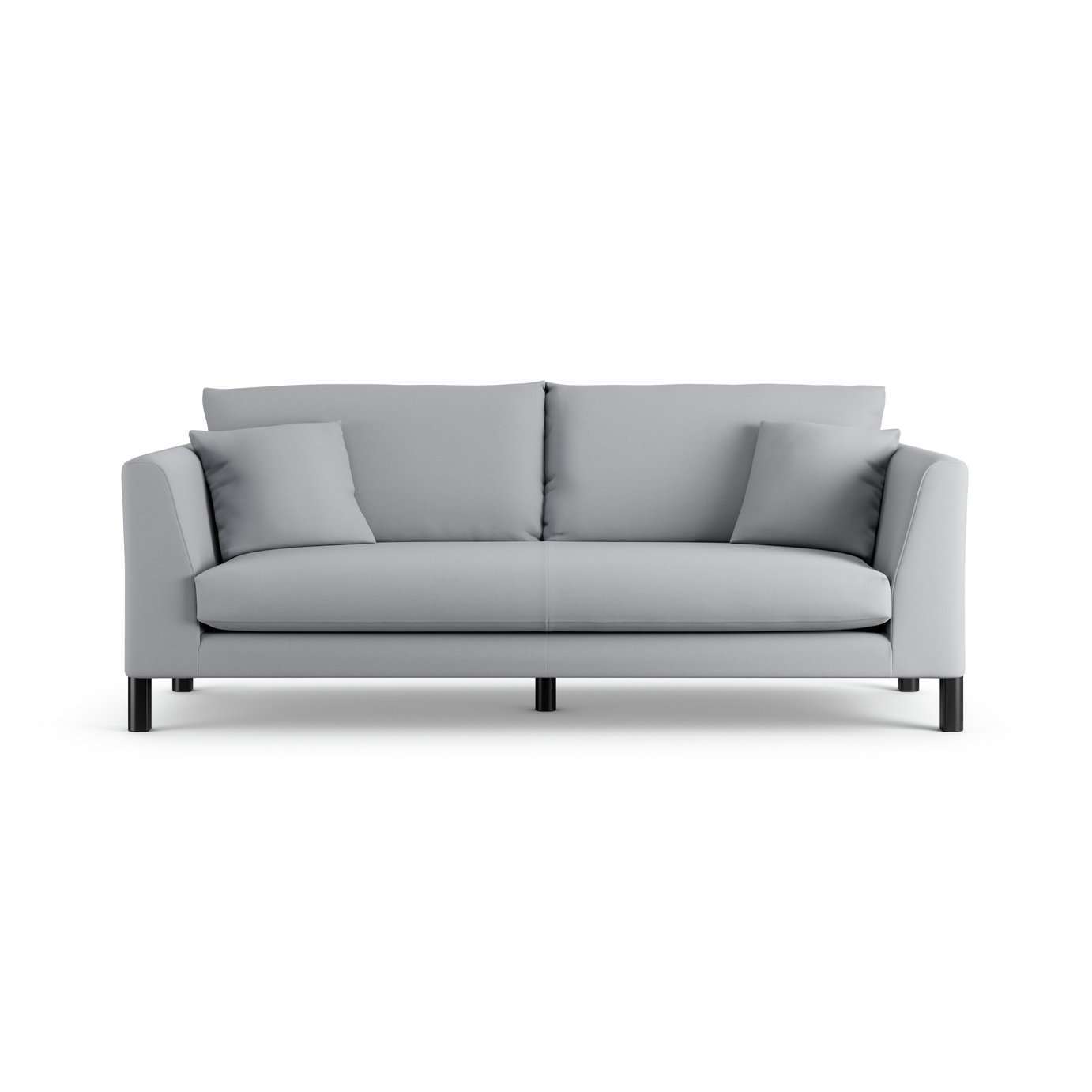 Habitat Aston Fabric 3 Seater Sofa - Grey - Black Leg