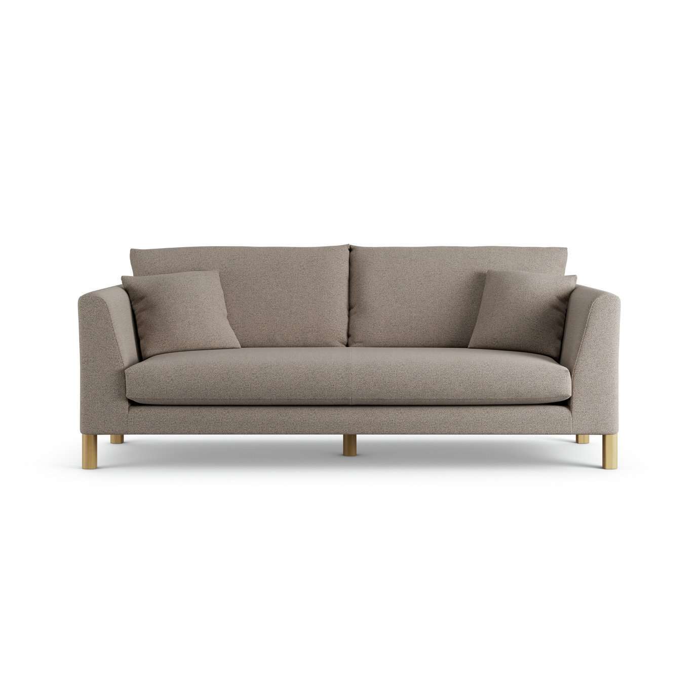 Habitat Aston Fabric 3 Seater Sofa - Mocha - Ash Leg
