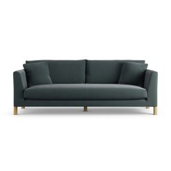 Habitat Aston Fabric 4 Seater Sofa - Charcoal - Ash Leg