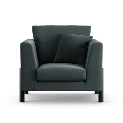 Habitat Aston Fabric Armchair - Charcoal - Black Leg
