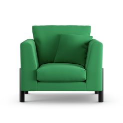 Habitat Aston Fabric Armchair - Emerald Green - Black Leg