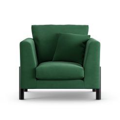 Habitat Aston Fabric Armchair - Green - Black Leg