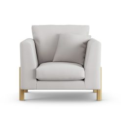 Habitat Aston Fabric Armchair - Natural - Ash Leg