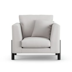 Habitat Aston Fabric Armchair - Natural - Black Leg