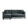 Habitat Aston Left Hand Corner Sofa - Charcoal - Black Leg