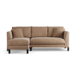 Habitat Aston Left Hand Corner Sofa - Latte - Black Leg