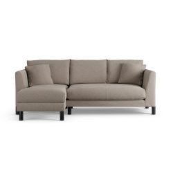 Habitat Aston Left Hand Corner Sofa - Mocha - Black Leg