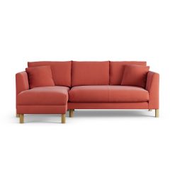 Habitat Aston Left Hand Corner Sofa - Papaya - Ash Leg