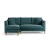 Habitat Aston Left Hand Corner Sofa - Teal - Ash Leg