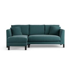 Habitat Aston Left Hand Corner Sofa - Teal - Black Leg