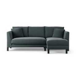 Habitat Aston Right Hand Corner Sofa - Charcoal - Black Leg