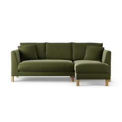 Habitat Aston Right Hand Corner Sofa - Moss Green - Ash Leg