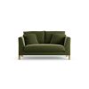 Habitat Aston Velvet 2 Seater Sofa - Moss Green - Ash Leg