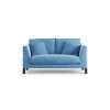 Habitat Aston Velvet 2 Seater Sofa - Sky Blue - Black Leg