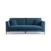 Habitat Aston Velvet 3 Seater Sofa - Ink Blue - Ash Leg