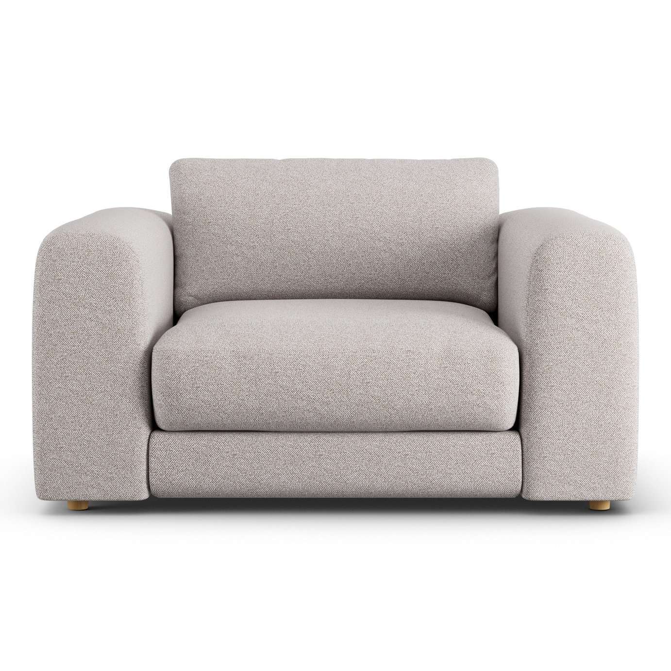 Habitat Ayr Fabric Cuddle Chair - Natural