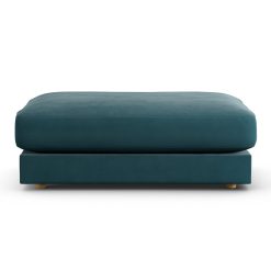 Habitat Ayr Fabric Footstool - Teal