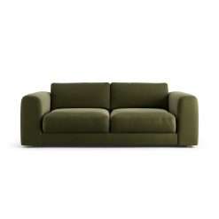 Habitat Ayr Large Velvet 3 Seater Sofa - Moss Green