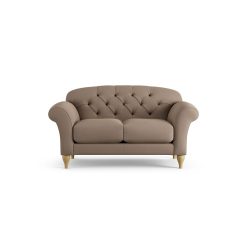 Habitat Brooker Fabric 2 Seater Sofa - Biscuit - Ash Leg