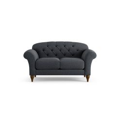 Habitat Brooker Fabric 2 Seater Sofa - Charcoal - Dark Leg