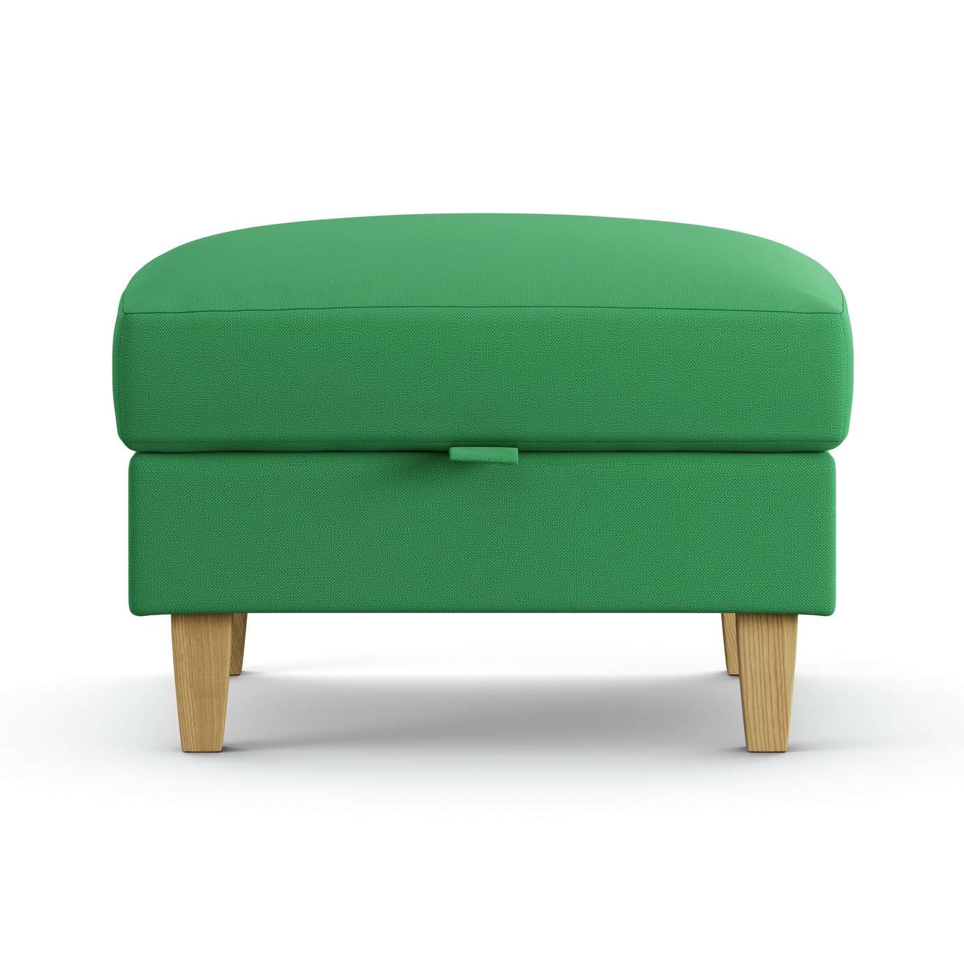 Habitat Felin Fabric Storage Footstool - Emerald Green