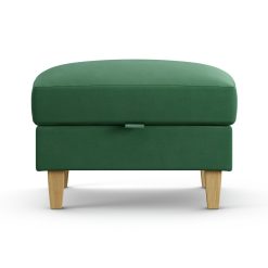 Habitat Felin Fabric Storage Footstool - Green