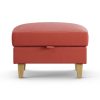 Habitat Felin Fabric Storage Footstool - Papaya