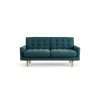 Habitat Fenner Fabric 2 Seater Sofa - Teal - Ash Leg