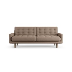 Habitat Fenner Fabric 3 Seater Sofa - Biscuit - Dark Leg