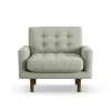 Habitat Fenner Fabric Armchair - Sage Green - Dark Leg