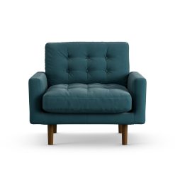 Habitat Fenner Fabric Armchair - Teal - Dark Leg