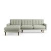Habitat Fenner Left Hand Corner Sofa - Sage Green - Dark Leg
