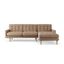 Habitat Fenner Right Hand Corner Sofa - Latte - Ash Leg