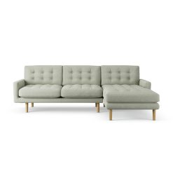 Habitat Fenner Right Hand Corner Sofa - Sage Green - Ash Leg