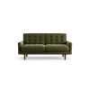 Habitat Fenner Velvet 2 Seater Sofa - Moss Green - Dark Leg