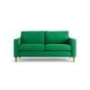 Habitat Flint Fabric 2 Seater Sofa - Emerald Green - Ash Leg