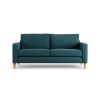Habitat Flint Fabric 3 Seater Sofa - Teal - Ash Leg