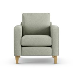 Habitat Flint Fabric Armchair - Sage Green - Ash Leg