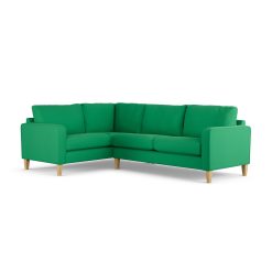 Habitat Flint Fabric Left Hand Corner Sofa - Emerald Green