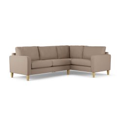 Habitat Flint Fabric Right Hand Corner Sofa- Biscuit-Ash Leg