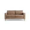 Habitat Flint Velvet 2 Seater Sofa - Latte - Ash Leg