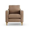 Habitat Flint Velvet Armchair - Latte - Ash Leg