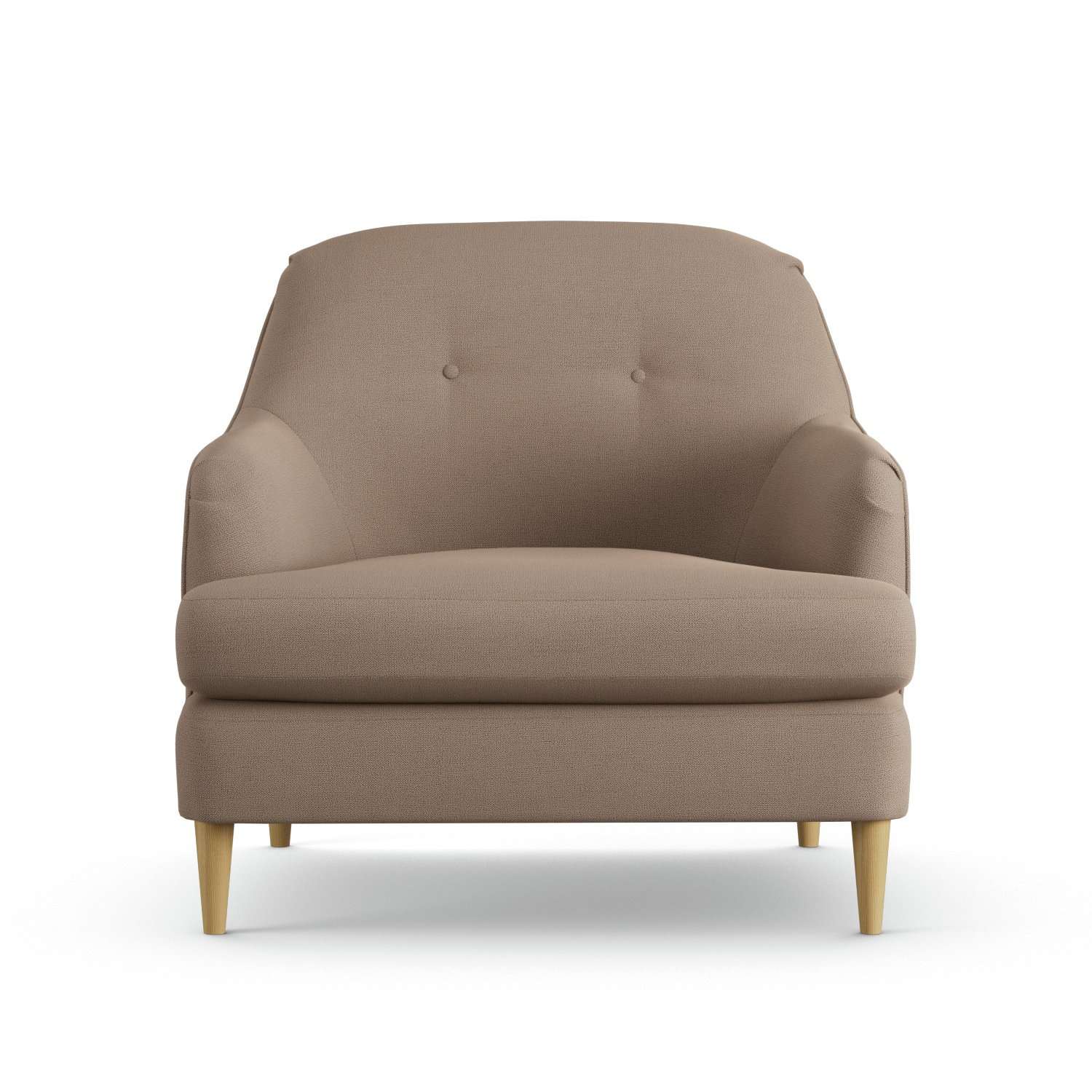 Habitat Frome Fabric Armchair - Biscuit - Ash Leg