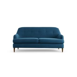 Habitat Frome Velvet 2 Seater Sofa - Ink Blue - Dark Leg