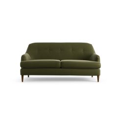 Habitat Frome Velvet 2 Seater Sofa - Moss Green - Dark Leg
